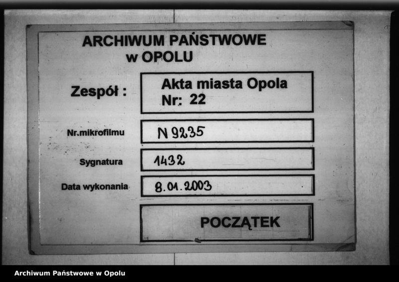 Obraz 1 z jednostki "Acta des Magistrats zu Oppeln betreffend Polizei - Verwaltung.Vol II"