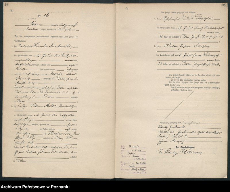 Obraz 19 z jednostki "Księga miejscowa małżeństw [Rejestr główny małżeństw]"