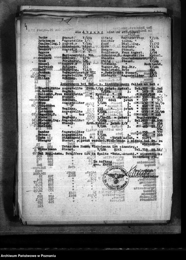 Obraz 8 z jednostki "Reg. Inspektor Linke - Handakte. Aktenplan."