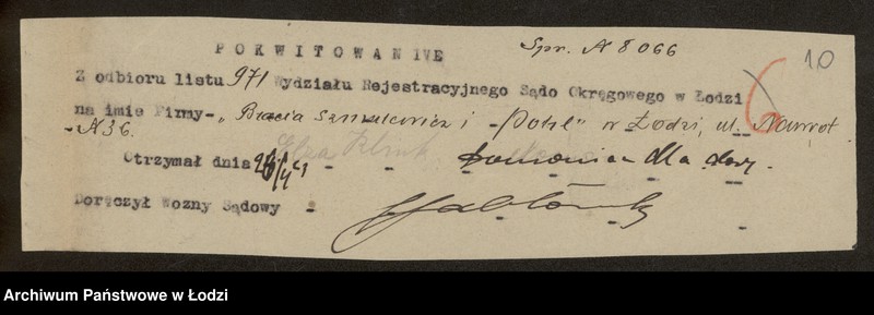 Obraz 12 z jednostki "Bracia Szmulewicz i Pohl- handel materiałami opałowymi i budowlanymi"