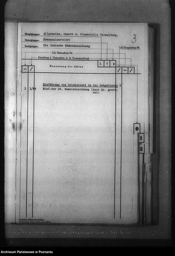 Obraz 7 z jednostki "Aktenverzeichnis (Kommunalaufsicht)"
