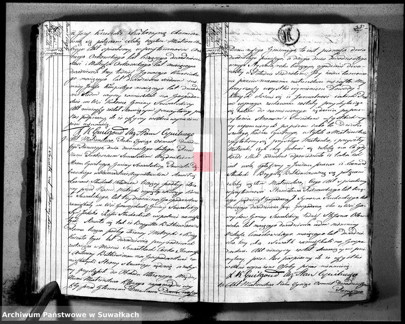 image.from.unit.number "Akta zaślubionych gminy suwalskiey od dina 1 stycznia do dnia ostatniego grudnia 1821 roku"
