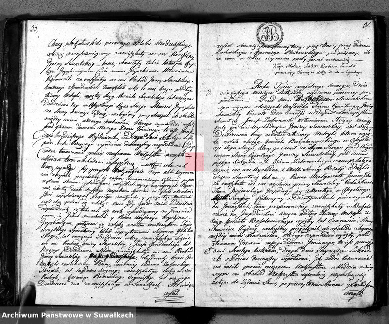 image.from.unit.number "Księga do zapisywania aktów małżeństw gminy suwalskiey, powiatu dąbrowskiego w departamencie łomżyńskim na rok 1808"
