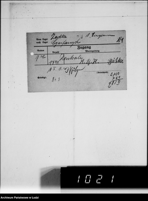 Obraz 19 z jednostki "Hermann Zeidler [rachunki za usługi transportowe dla Getta]"