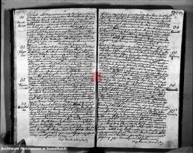 image.from.unit.number "Akta trzech obiektów urodzenia, małżeństw i zejścia parafii weysieyskiey z roku 1832"