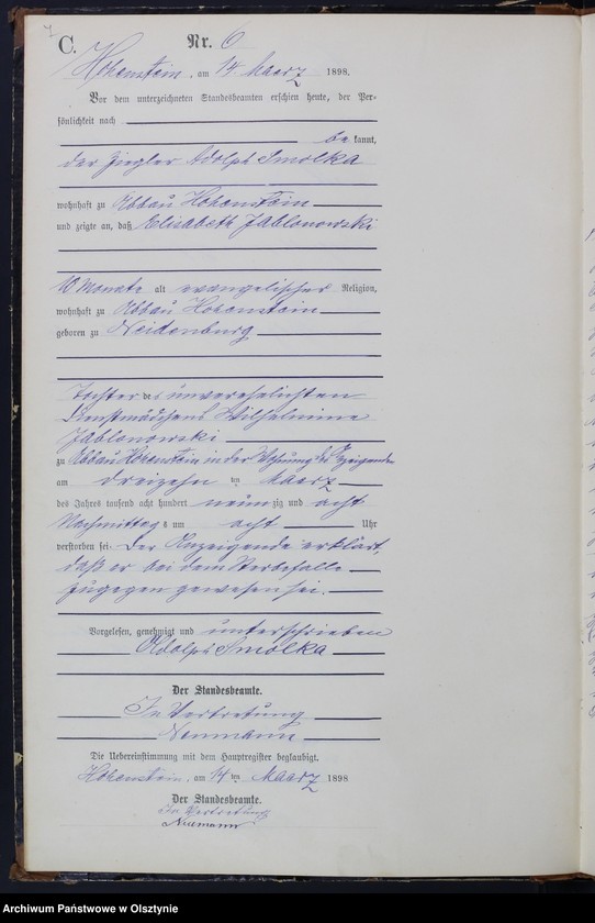 image.from.unit.number "Sterbe-Neben-Register Nr 1 - 58"