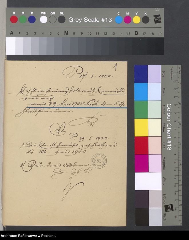 Obraz 3 z jednostki "Die von den Verlobten beigebrachten Urkunden zur Eheschliessung pro 1900"