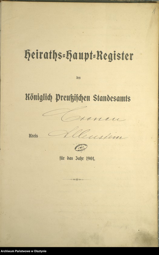 image.from.unit.number "Heiraths-Haupt-Register Nr 1 - 8"