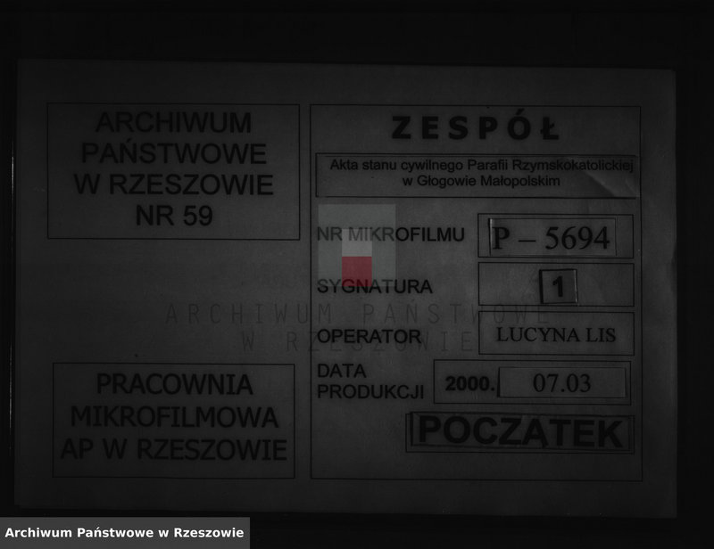 image.from.unit.number "Księga akt małżeństw - Głogów Małopolski"
