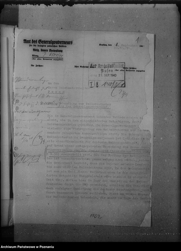 Obraz 5 z jednostki "Anerkennung der im Generalgouvernement ausgestellten Kennkarten"