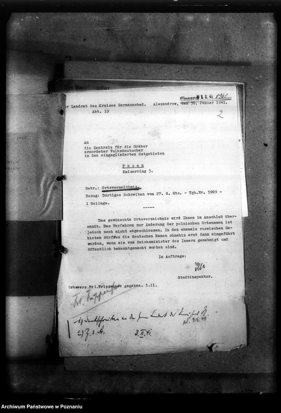 Obraz 6 z jednostki "Korespondencja w sprawie miejscowych Niemców, którzy zginęli w 1939 roku A - Z"