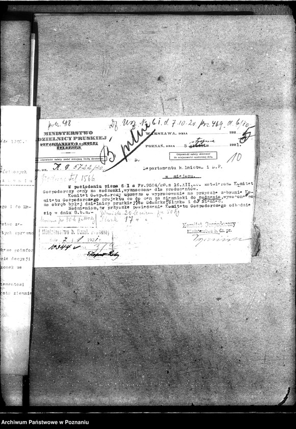 Obraz 14 z jednostki "Sprawy szczegółowo-administracyjne Ministerstwo Rolnictwa sprzedaż sadzonek"