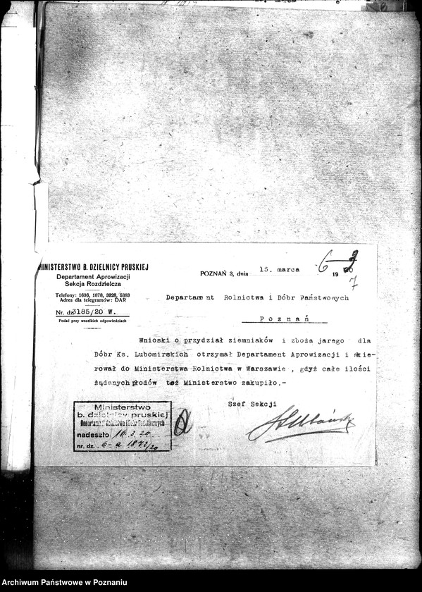 Obraz 11 z jednostki "Sprawy szczegółowo-administracyjne Sadzonki"