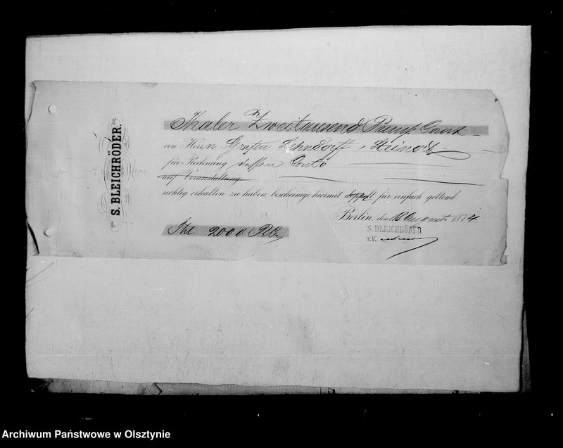 image.from.unit.number "/Akten Betr. Geldgeschäfte mit den Maklern u. Bankhäusern Broschwitz- Berlin, Soermans, Bleichröder- Berlin, Hetschal- Dresden, Dr. Strousberg Bln, Landsberger u. a. /"