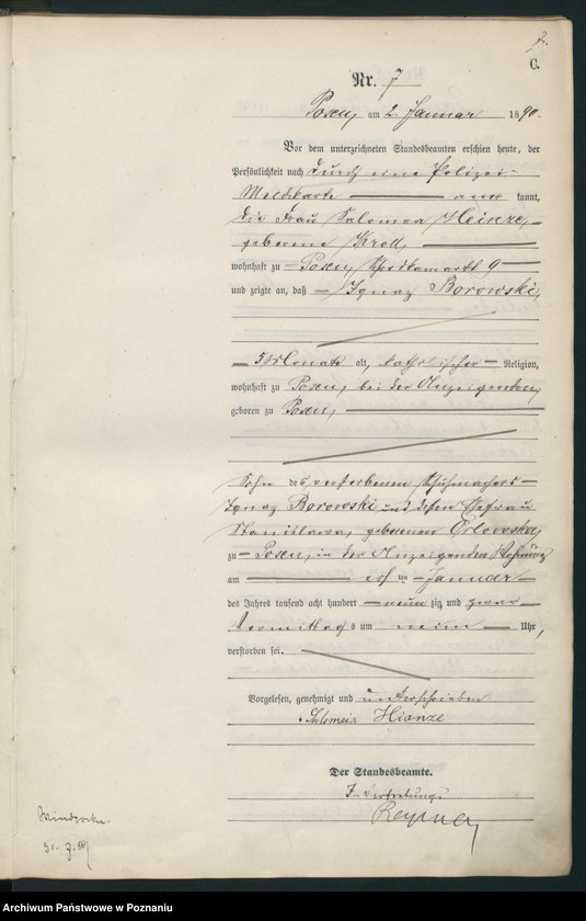 Obraz 10 z jednostki "Księga zgonów t. I"