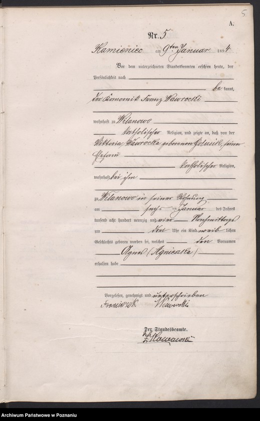 Obraz 8 z jednostki "Księga urodzeń"