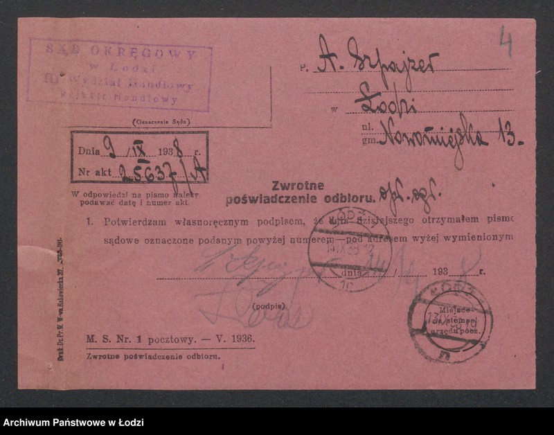 Obraz 6 z jednostki "Abram Zajnwel Szpajzer- sprzedaż manufaktury"