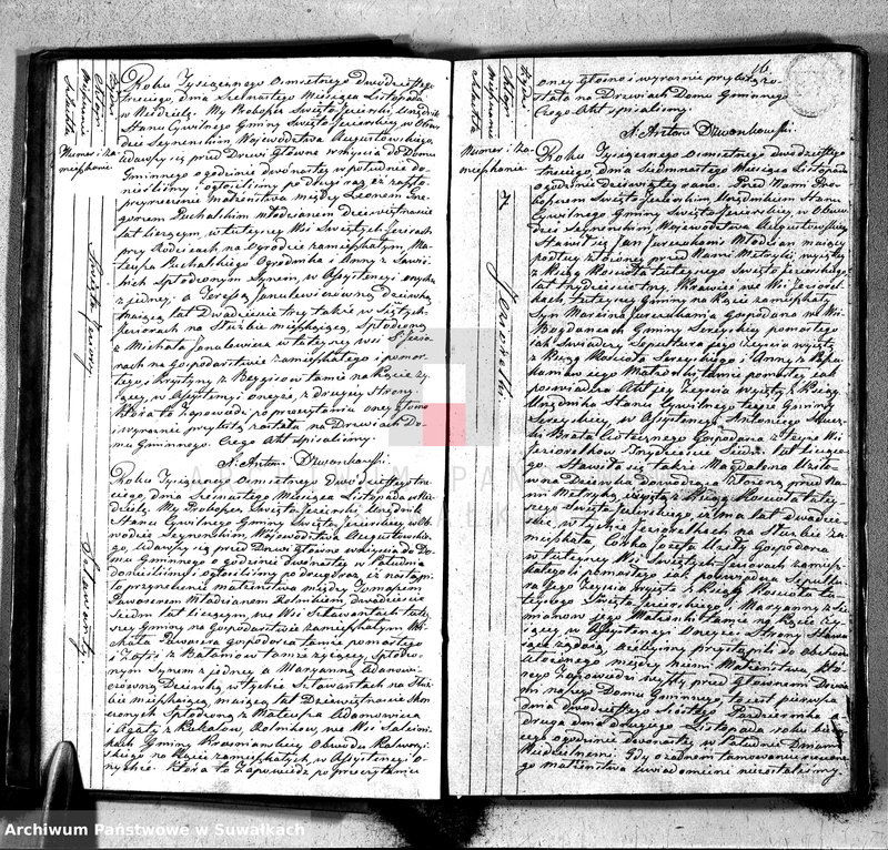 image.from.unit.number "Akta zaślubionych w roku 1823 urzędnika stanu cywilnego gminy święto jeziorskiey w obwodzie seyneńskim województwa augustowskiego"