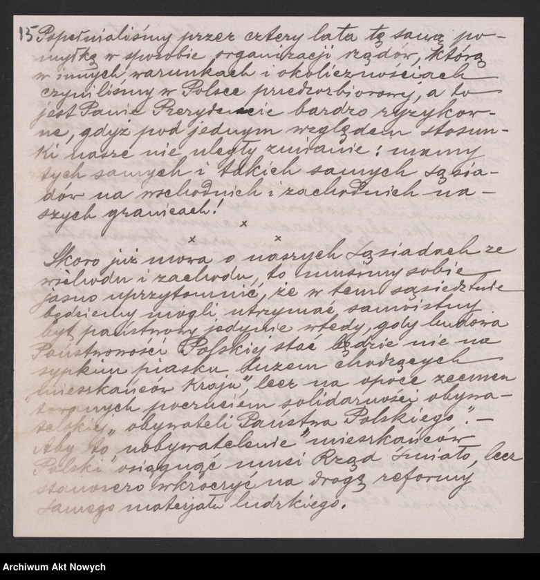 image.from.unit.number "Działalność polityczna Władysława Sikorskiego jako premiera i ministra spraw wewnętrznych. Sytuacja polityczna w Polsce. Polityka zagraniczna i wewnętrzna oraz finansowa rządu. Przemówienia, memoriały, odezwy, sprawozdania, korespondencja."