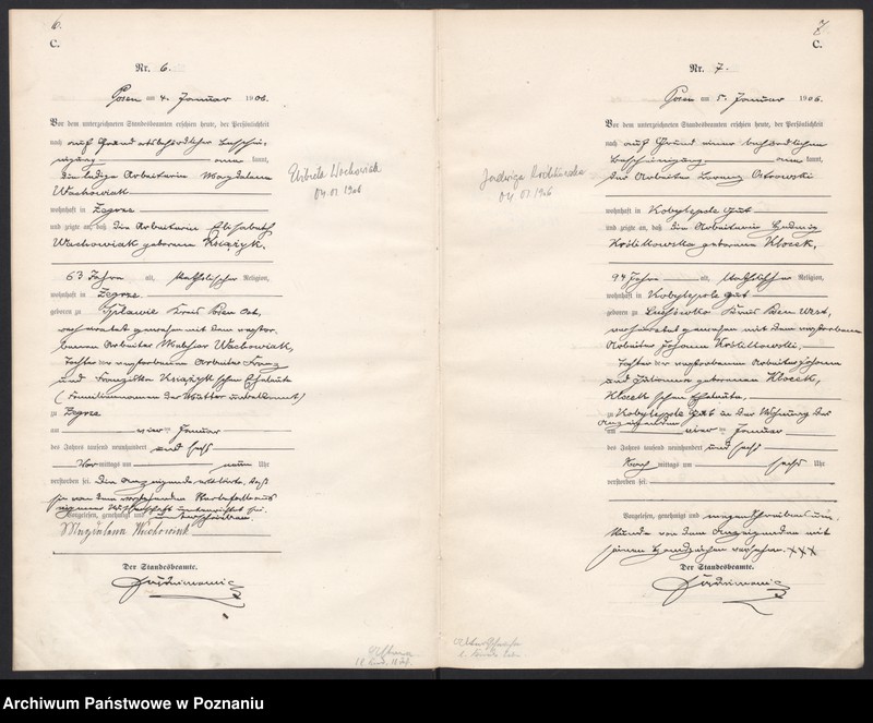 Obraz 6 z jednostki "Księga miejscowa zgonów"