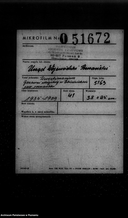 Obraz 2 z jednostki "Kwestionariusz Gazowni Miejskiej w Pobiedziskach powiat poznański"