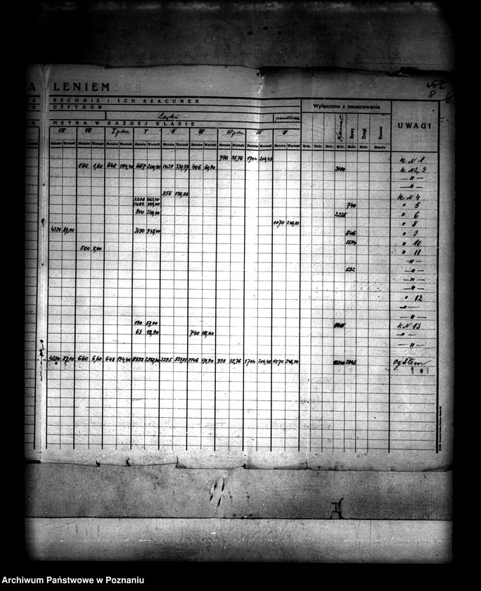 Obraz 13 z jednostki "/Wykaz szacunku starych i nowych dróg i rowów we wsi Morzysław powiatu konińskiego/"
