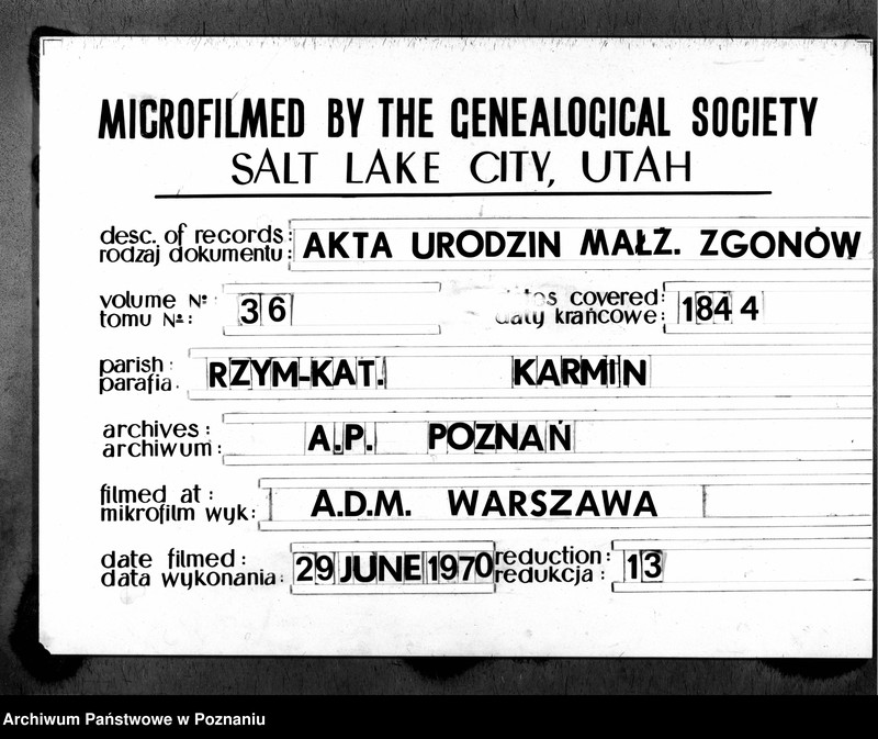 Obraz 1 z jednostki "Duplikat urodzeń, małżeństw i zgonu"