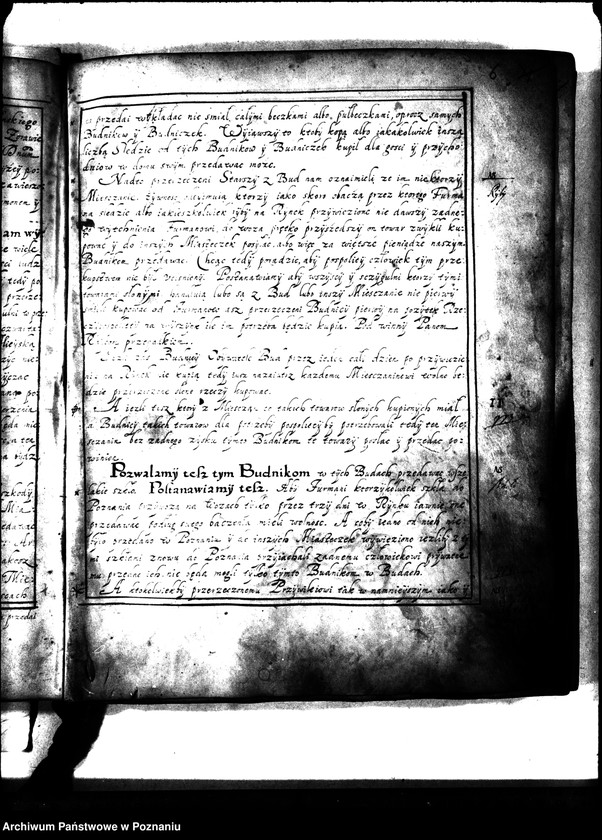 Obraz 10 z jednostki "Or. Rada miasta Poznania nadaje bractwu budniczemu nowy statut, składający się z 35 paragrafów."