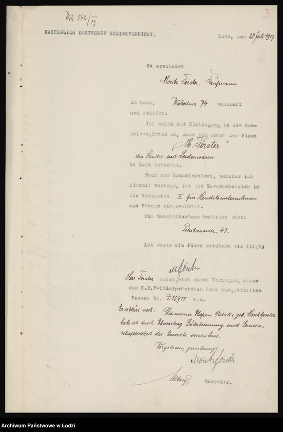 image.from.unit.number "Moritz Fürster - przedsiębiorstwo handlowe"