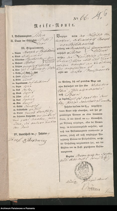 Obraz 9 z jednostki "A. betr. den polnischen Flüchtling Josef von Bilikiewicz aus Burbiczki /Wilno/"