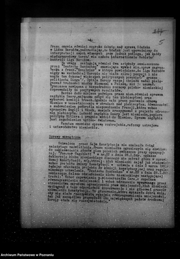 Obraz 9 z jednostki "Sprawozdania z życia mniejszości narodowych za miesiące styczeń-marzec 1934 r."