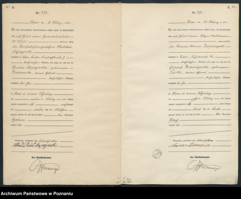 Obraz 10 z jednostki "Księga miejscowa urodzeń tom II [Rejestr główny urodzeń]"