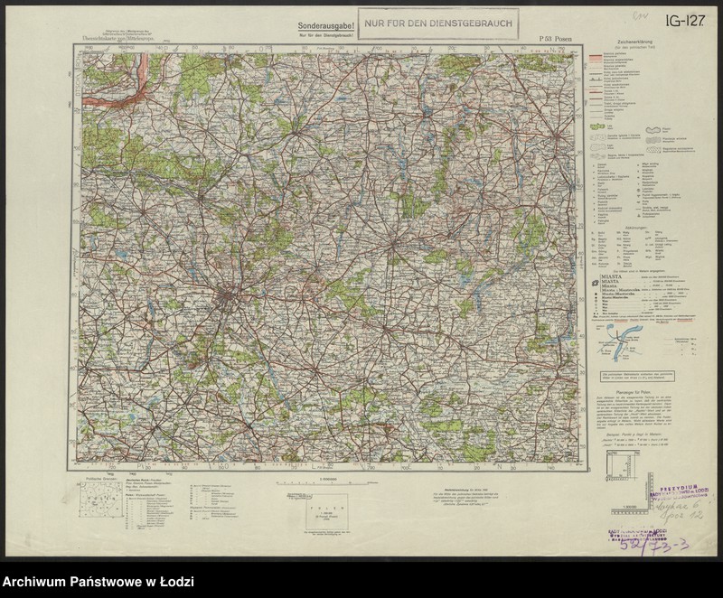 Obraz 3 z jednostki "Übersichtskarte von Mitteleuropa P 53 Posen"