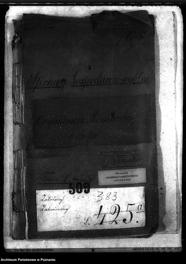 Obraz 4 z jednostki "Sprawy gospodarcze-ogólne Organizacja Ministerstwa b. Dzielnicy Pruskiej"