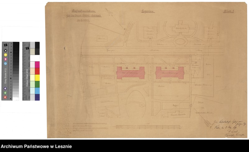 Obraz 1 z jednostki "Kościan miasto. Plan sytuacyjny Szpitala dla Nerwowo i Umysłowo Chorych."
