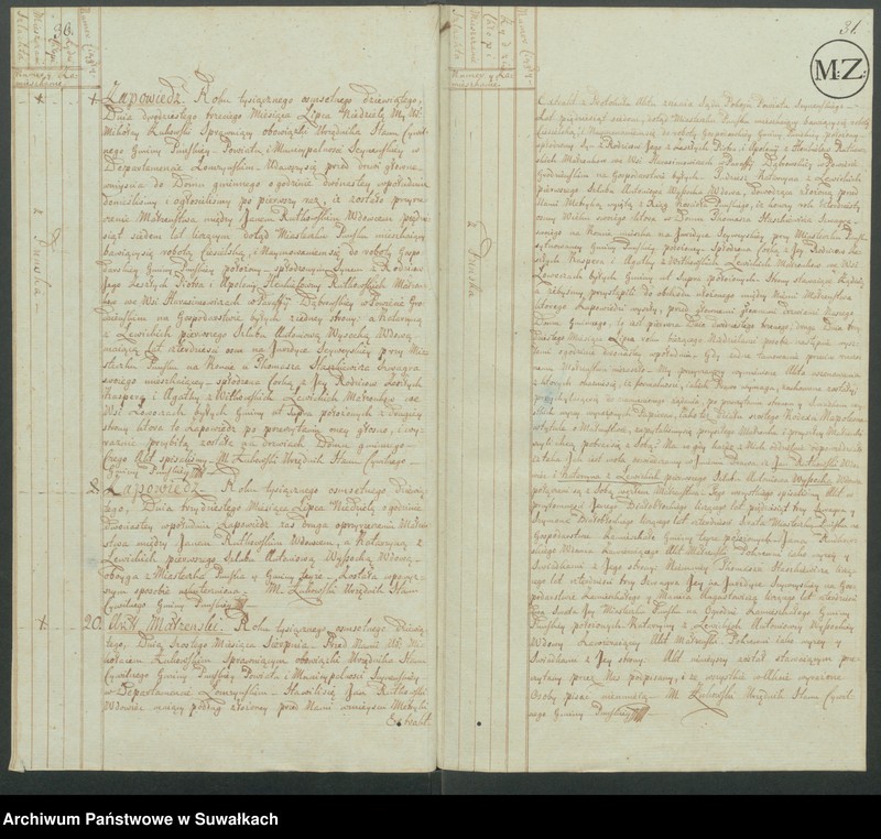 image.from.unit.number "Akta małżeństwa gminy puńskiey od 1-go maja 1809"