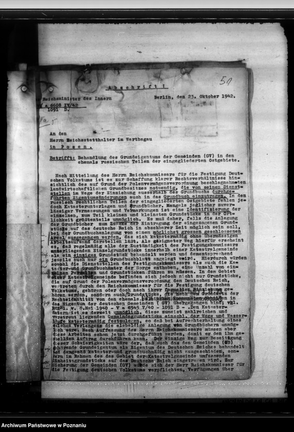 Obraz 17 z jednostki "Erwerb der beschlagnahmten Grundstücke und Gebäude"