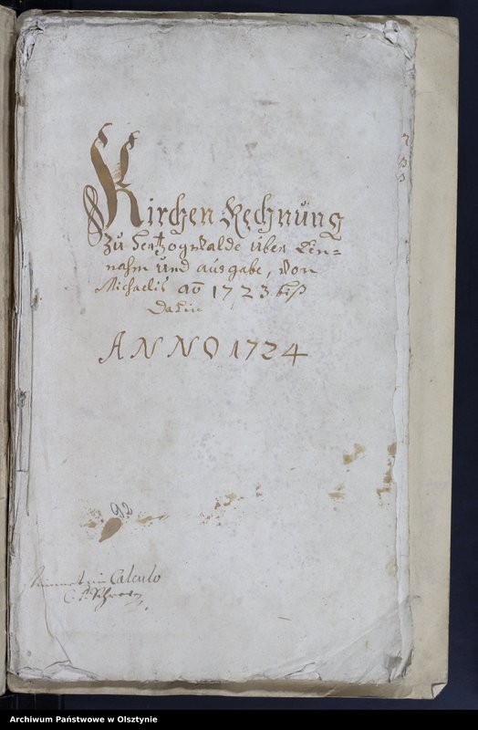 image.from.unit.number "Kirchen Rechnung des Kirchspiels Herzogswalde"