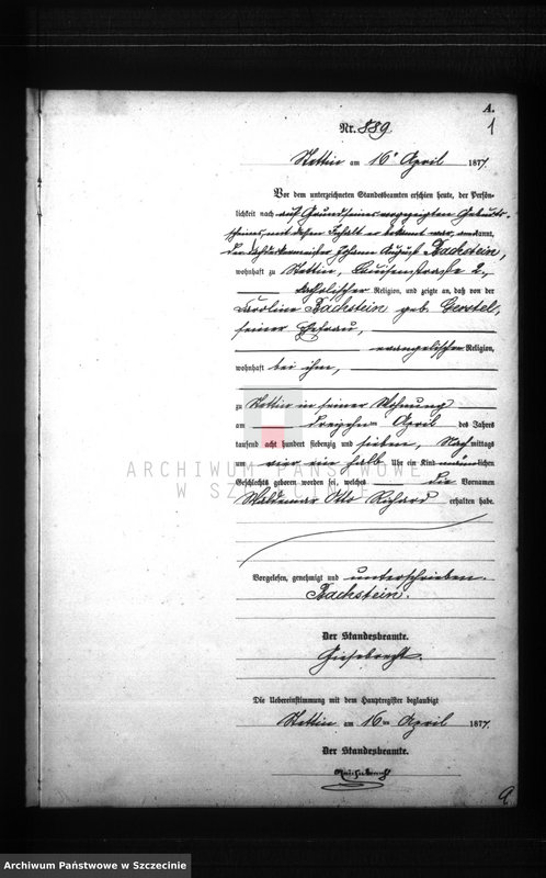 Obraz 4 z jednostki "Geburts-Register (Neben-Register) Band III"