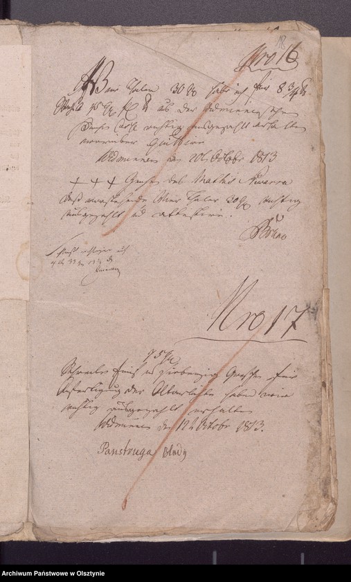image.from.unit.number "Beläge zur 1812/1813 Jahres Kirchen Rechnung von Widminnen"