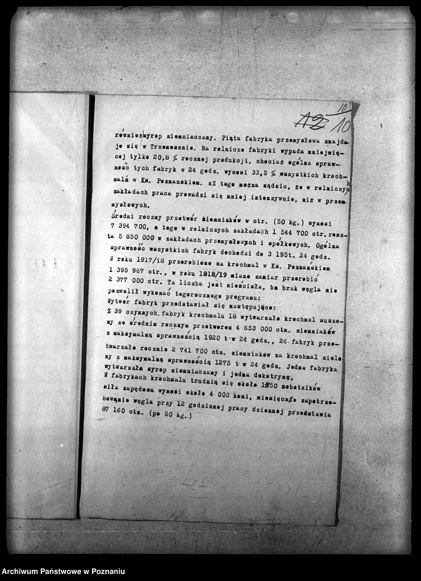 Obraz 13 z jednostki "Wykazy statystyczne, materiał i różne dane"