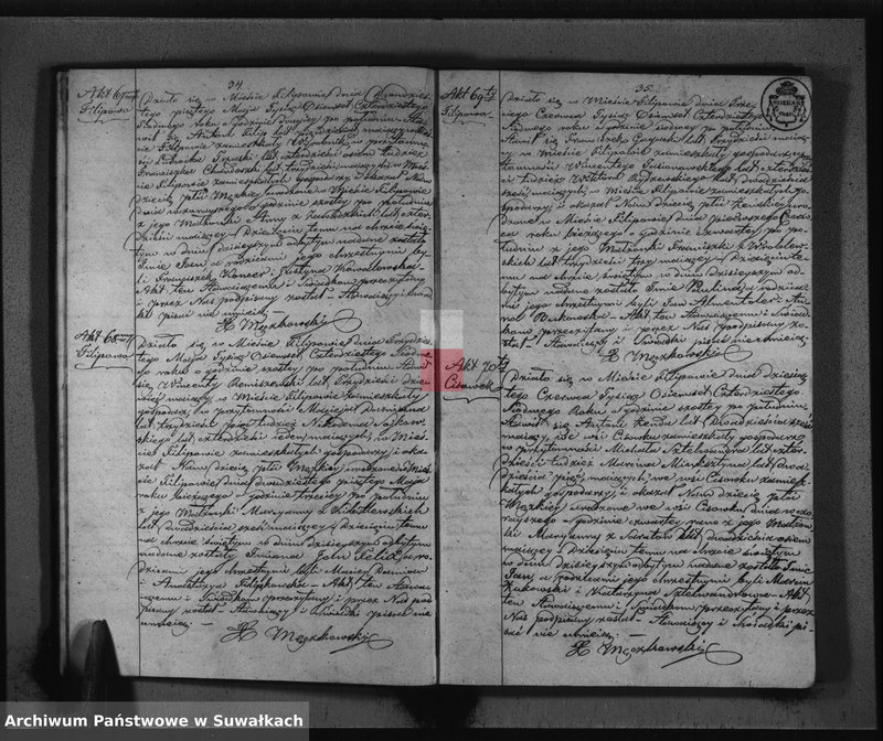 image.from.unit.number "Duplikat do zapisywania Aktów Urodzonych Zaślubionych i Zmarłych w Parafii Filipowskiey na rok 1847-my"