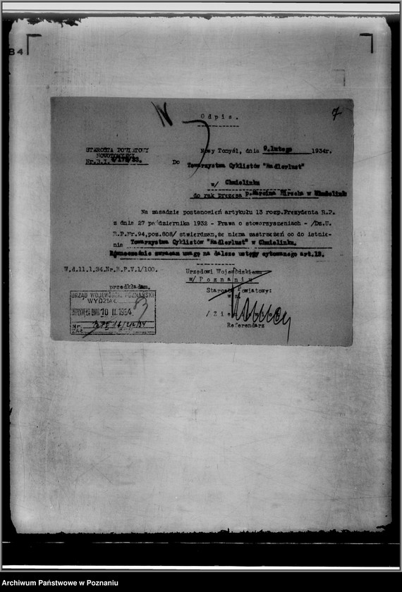 Obraz 11 z jednostki "/Towarzystwa Cyklistów, zgłoszenia działalności/"