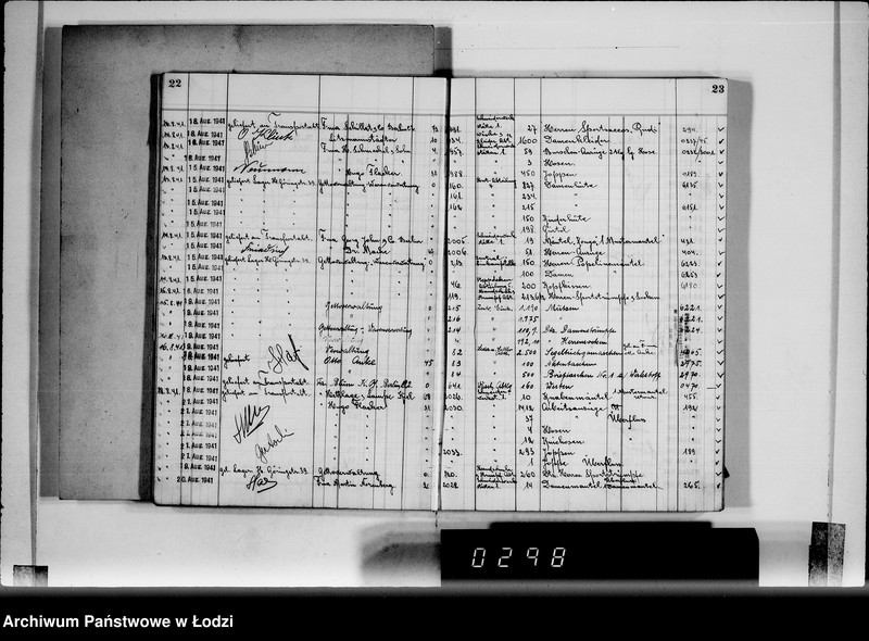Obraz 16 z jednostki "Textil-Lagerverwaltung Getto [Książka magazynowa towarów wychodzących z Getta]"