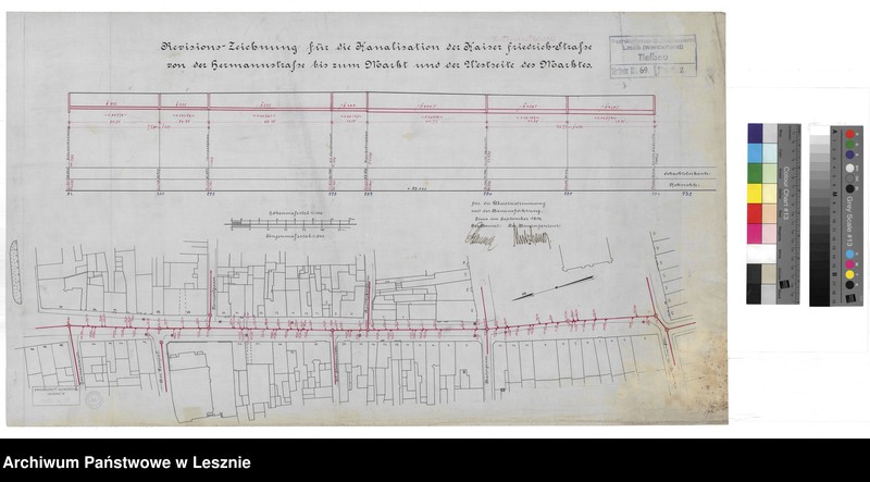 Obraz 1 z jednostki "Lissa [Plan kanalizacji miasta Leszna - Kaiser Friedrich Strasse]"