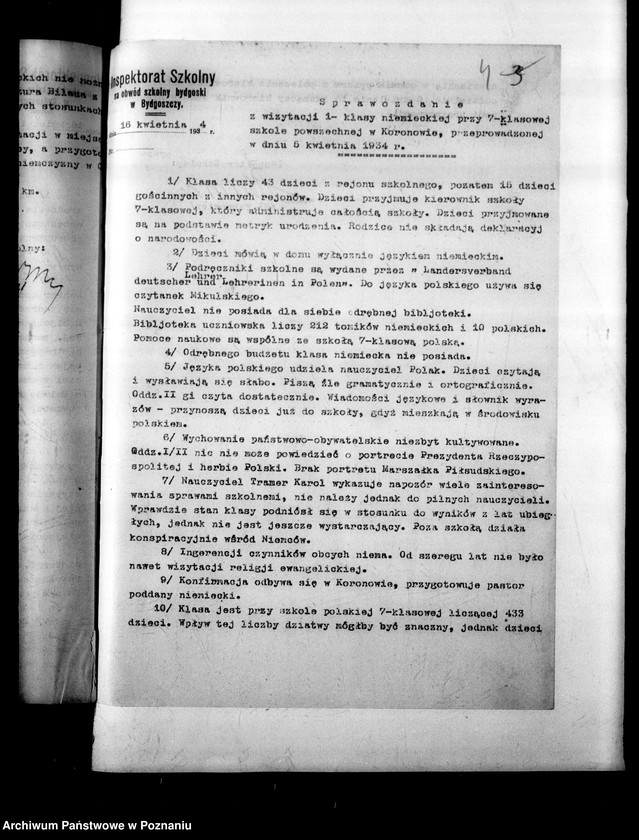 Obraz 8 z jednostki "Sprawozdania z wizytacji publicznych szkół powszechnych z niemieckim językiem nauczania"