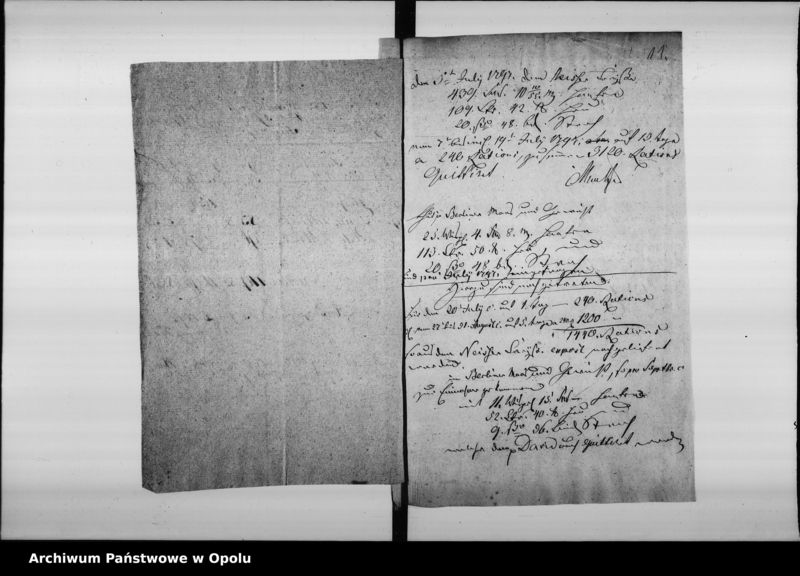 image.from.unit.number "Fourage Extracte über die Verpflegung der in Oppeln in Garnison stehenden 2 Esquadrons des Hochlöbl[ichen] v[on] Holtzendorffschen Cürassier Regiments. Vom 1-ten Iuny 1797 bis ult: May 1798"
