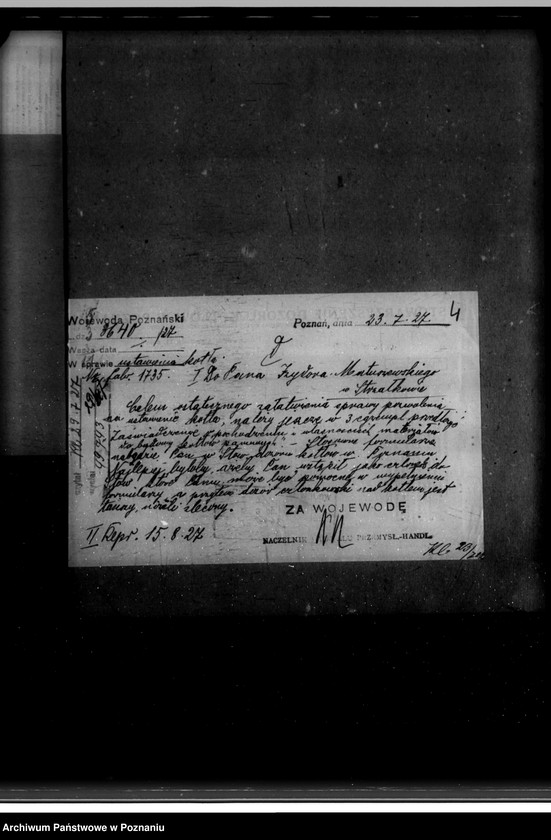 Obraz 7 z jednostki "Warsztat reparacyjny I. Matuszewskiego Strzałkowo powiat wrzesiński"