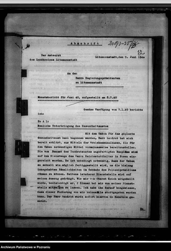 Obraz 17 z jednostki "Stand des Gesundheitswesens in Litzmannstadt - Land (Łódź)"