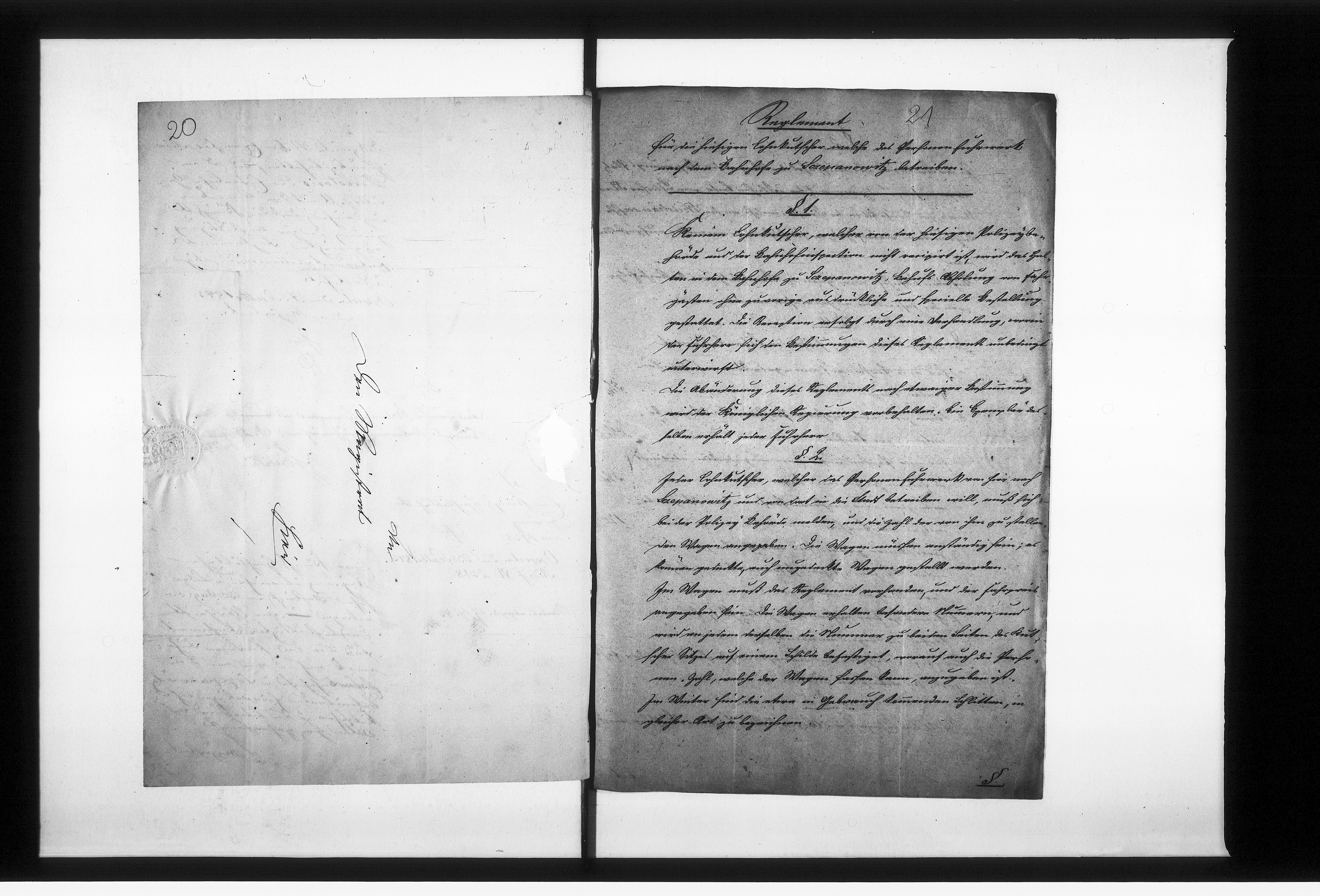 Obraz 17 z jednostki "Acta des Magistrats zu Oppeln betreffend: den Entwurf des Reglements für diejenigen hiesigen Lohnkutscher, welche das Personen Fuhrwerk nach dem Bahnhofe zu Sczepanowitz jetzt zu Oppeln betrieben Vol: I"